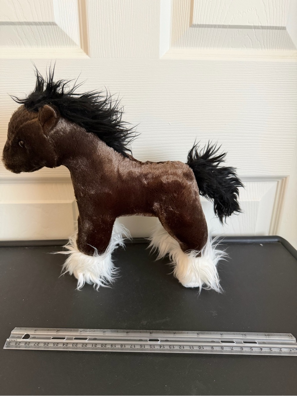 Aurora Clydesdale Plush Brown Horse 12 inch